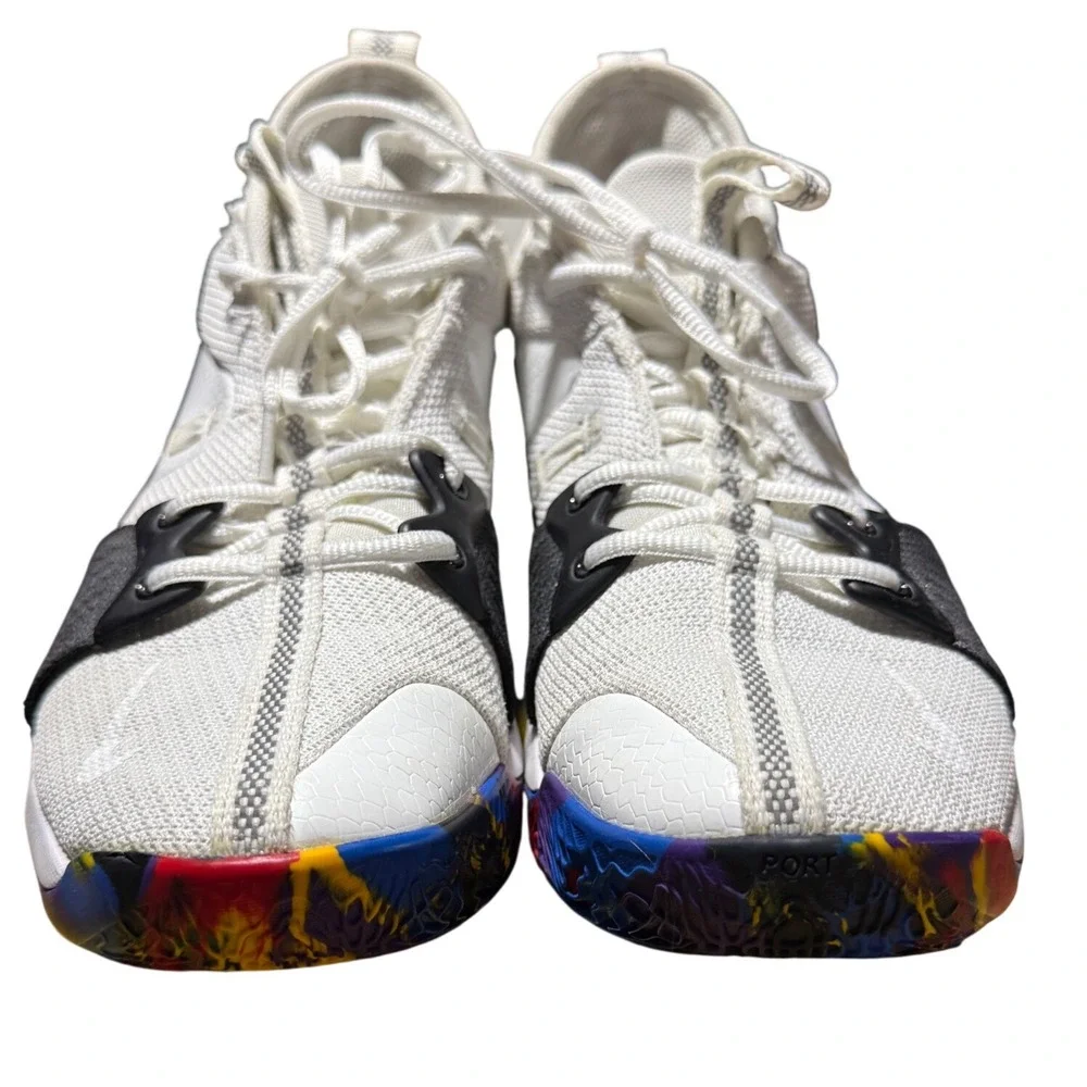 Nike PG 2 TS Paul George White Multi Color Basketball Shoes Mens‎